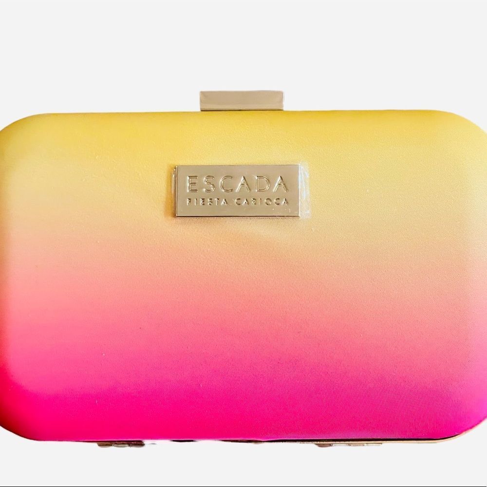 Escada Gradient Pink to Yellow Clutch